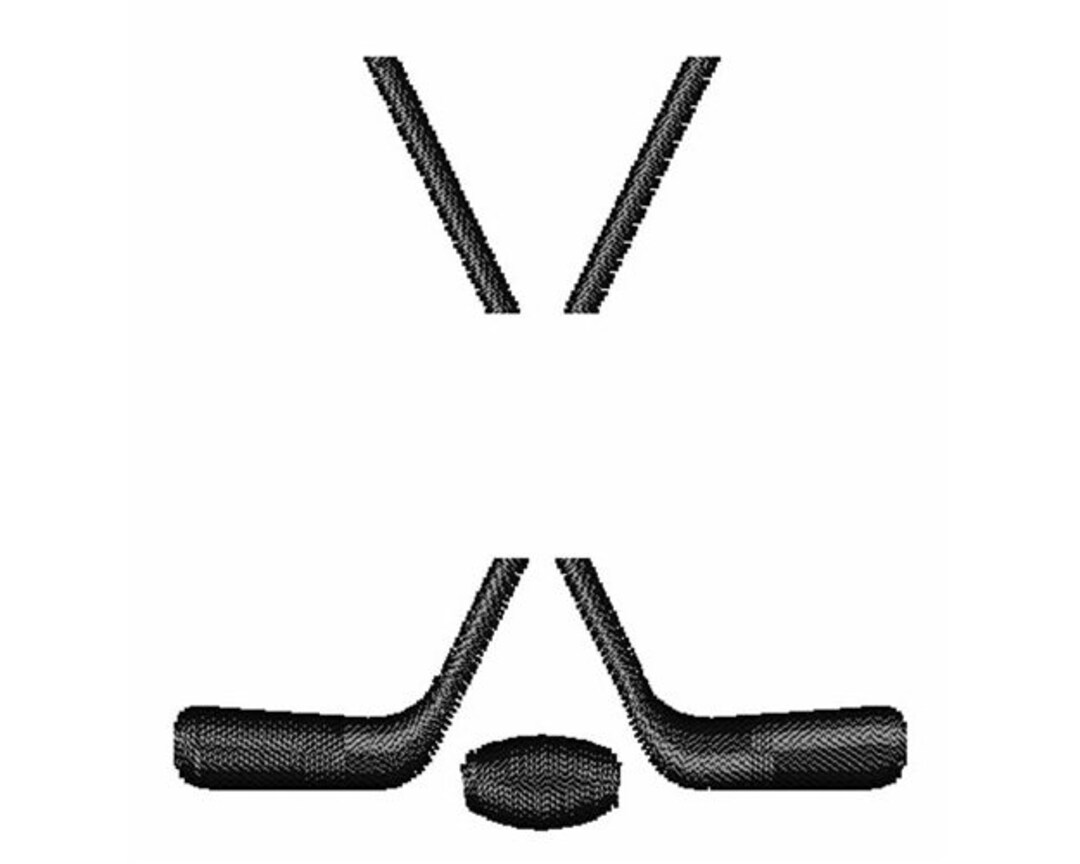 Hockey Stick Name Drop Machine Embroidery Design Etsy