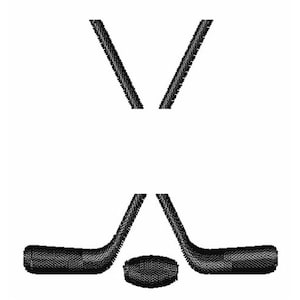 Hockey Stick Name Drop - Machine Embroidery Design