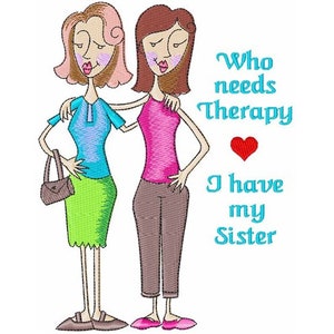 Who Needs Therapy - Machine Embroidery Design