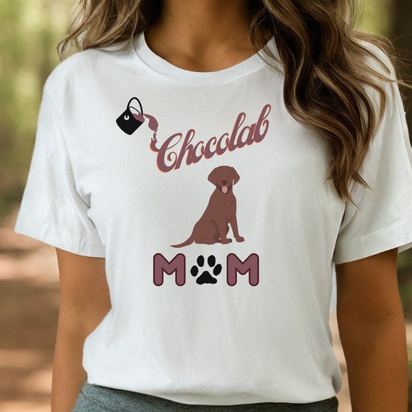 Chocolate Lab Mom Shirts Dog Mama Fur Mama Shirt Mothers Day Shirt Dog Mom Gift  Dog Lover Shirt Dog Mom T-Shirt Mothers Day Gift Xmas B-Day