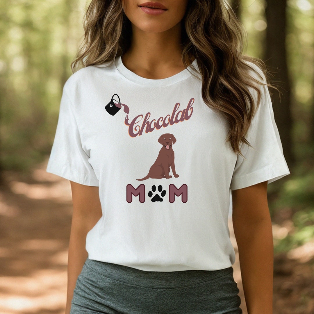 Chocolate Lab Mom Shirts Dog Mama Fur Mama Shirt Mothers Day Shirt Dog ...