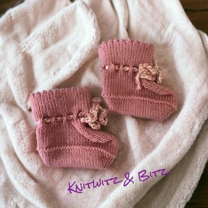 100% Merino Wool Baby Booties