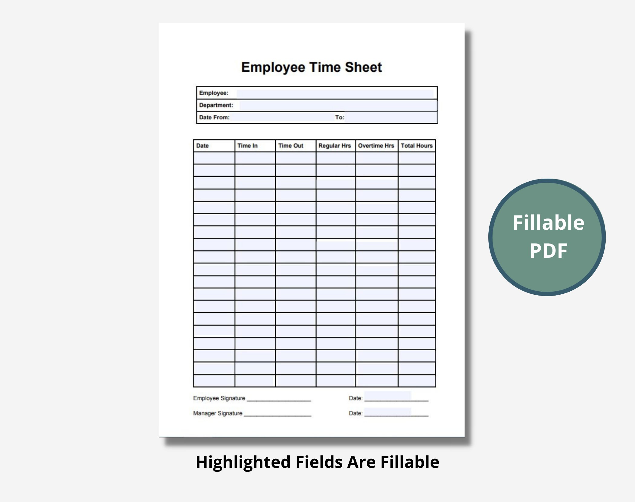 Employee Timesheet Editable Timesheet Printable Times vrogue.co