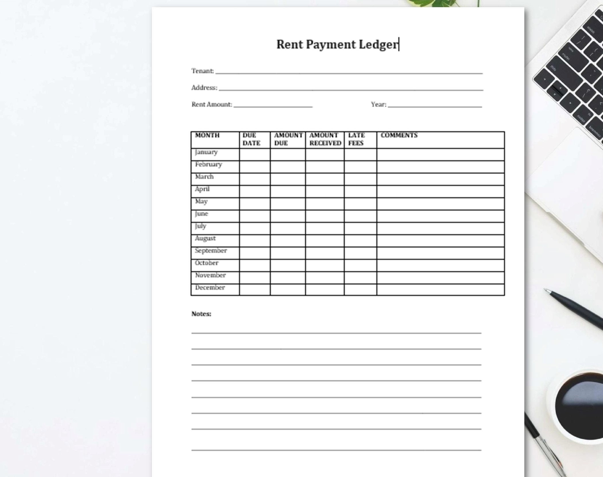 Weekend Rent Record Table Tenant Rental Ledger, Rent Payment Tracker, Rental Payments Record ...