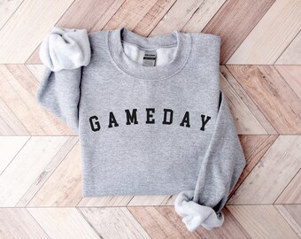 Game Day Sweatshirt, Football Soccer Baseball Basketball Shirt, Fall Sports Sweatshirt, Gift For Mom, Baseball Sweater, Unisex Crewneck