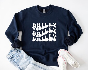 PHILLY PHILLY PHILLY Sweatshirt, Philly Sports Sweat,  Philadelphia Sports Fan Sweatshirt, Philly Philly Shirt, Philadelphia football Retro