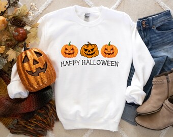 Halloween Sweatshirt Vintage, Halloween Sweatshirt, Halloween Costume, Halloween Shirt, Womens Halloween Sweatshirt, Happy Halloween