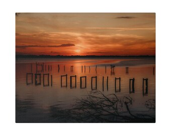 River Sunset Fine Art Print: Calming Nature Photography, Landscape Wall Art