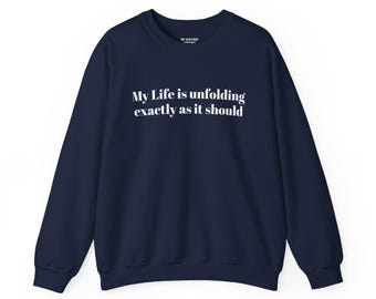 Affirmation Apparel Crewneck Sweatshirt | Positive Quote, Minimal Typography