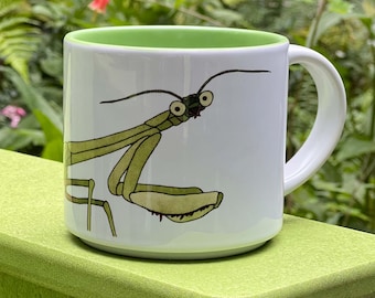 Nature Art Mug | Carolina Mantis, Unique, Coffee, Tea
