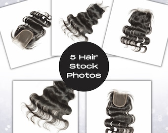 Hair Extension Stock Photos: Closure Bundles (Digital Download)