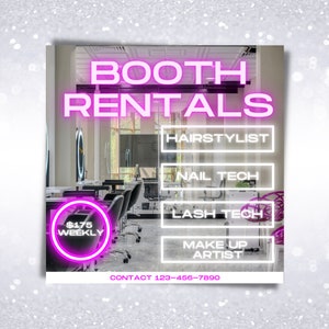 Dépliant de location de kiosque | Dépliant Salon | Modèle de location de stand | Dépliant sur les médias sociaux | Modèles modifiables Canva