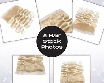 613 Body Wave Hair Stock Photos: Blonde Bundles, Frontal, Closure (Digital Download)