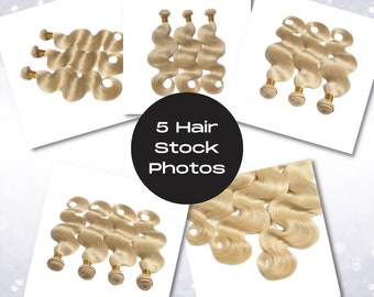 613 Blonde Body Wave Hair Bundle Stock Photos (Digital Download)