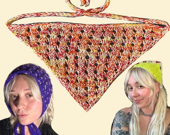 The Birdie Headscarf PATTERN knitting pattern lace bandana kerchief