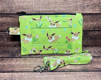 Eevee floral wallet & lanyard