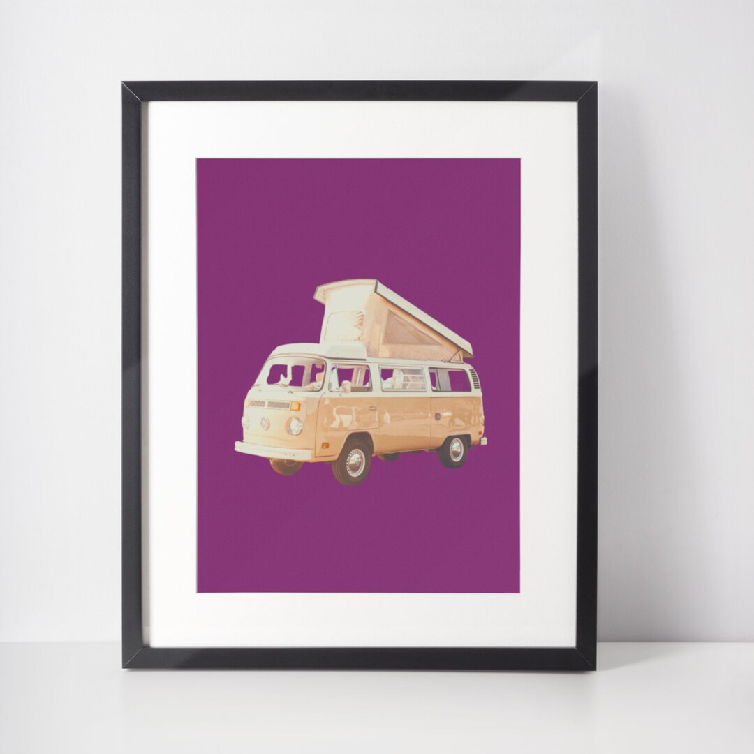 Funky Camper Van Pop Art Camper Van Wall Art Design VW Etsy