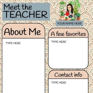 Meet the Teacher Template - Boho Rainbow