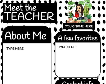Meet the Teacher Template - Cactus - Etsy