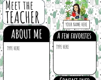 Meet the Art Teacher Template - Etsy