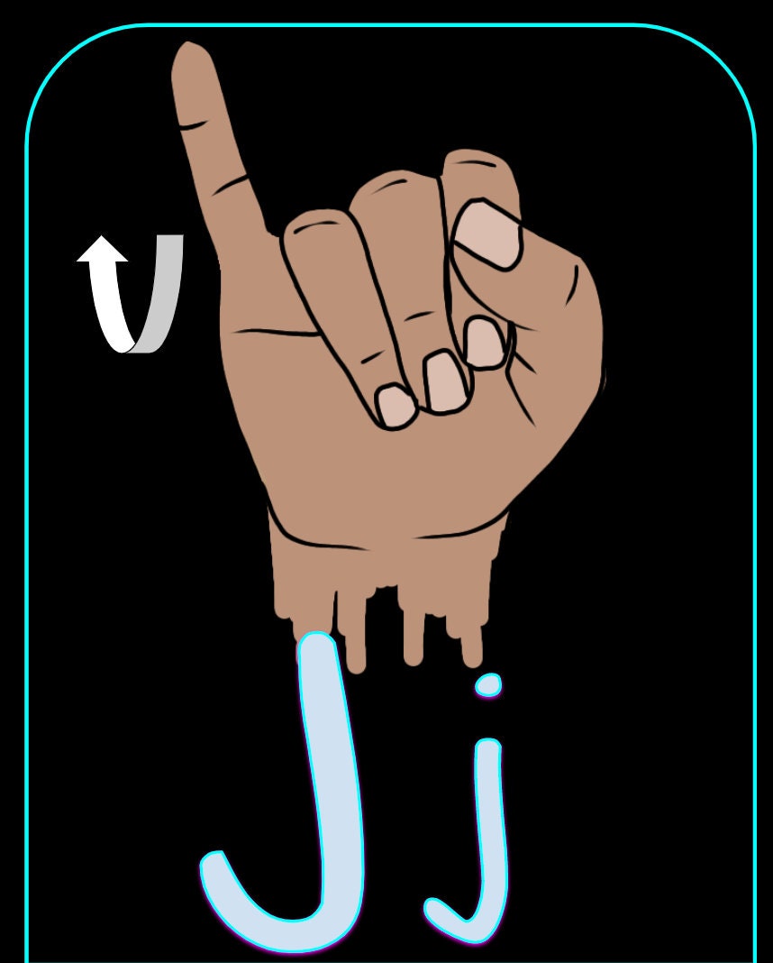 ASL PRINTABLE Alphabet for Classroom - Neon - Etsy