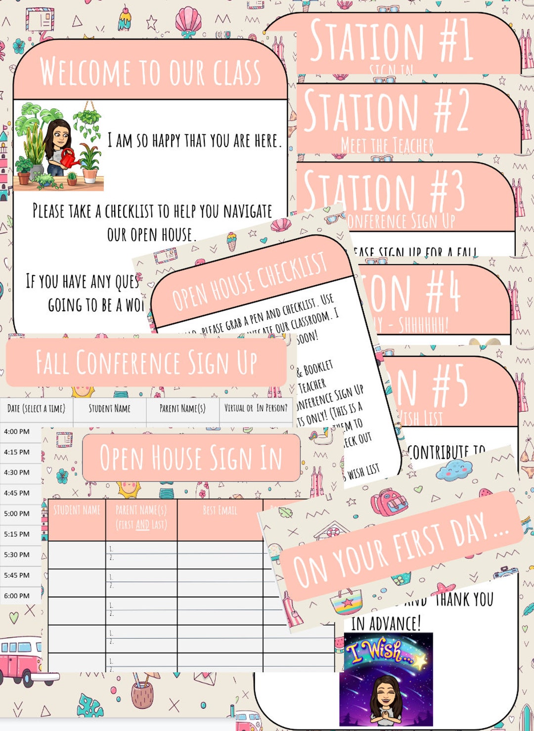 EDITABLE Classroom Open House BEACH Theme - Etsy
