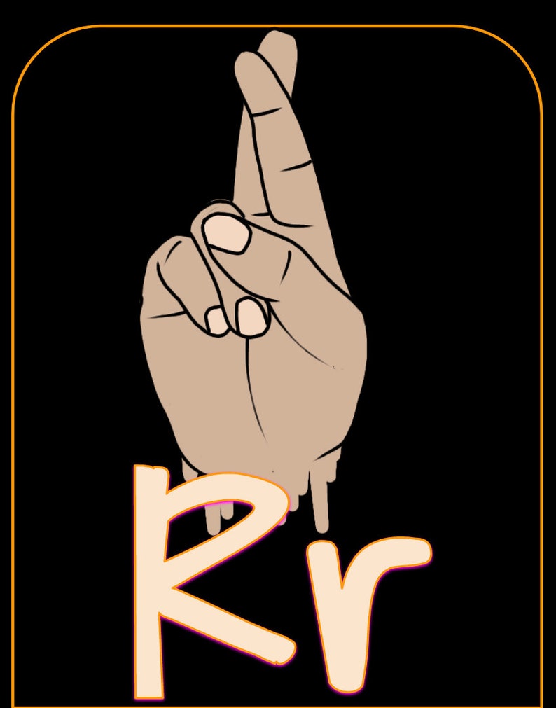 ASL PRINTABLE Alphabet for Classroom - Neon - Etsy
