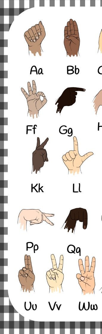 ASL PRINTABLE Alphabet for Classroom - Farmhouse
