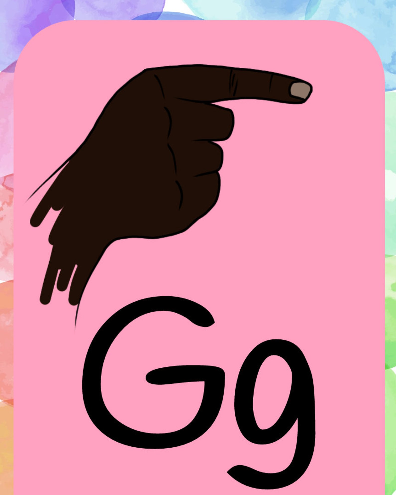 ASL PRINTABLE Alphabet For Classroom Rainbow Etsy