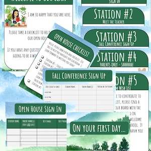 EDITABLE Classroom Open House MOUNTAIN Theme