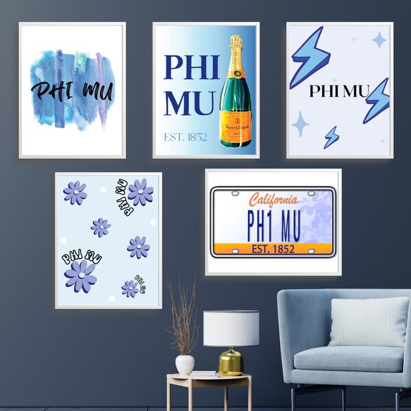 Phi Mu Wall Art - Etsy