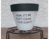 Don t Cream Your Plants Stranger Things Planter. Nexflix Punny Planter, Funny, Punny Pot, Funny Planter, Puns, Cute Gift Idea, Garden, Emo.