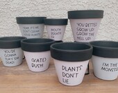 Stranger Things Planters, Set of 7. Netflix, TV Inspired, Punny Planter, Funny Plant Pot, Cute Gift Idea, Garden, Home. Horror. Sci-Fi.