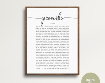 Proverbs 31 Bible Scripture Printable, Wall Art Print, Christian Decor, Minimalist Art Bible Scripture Christian Gift, Proverbs 31 Woman