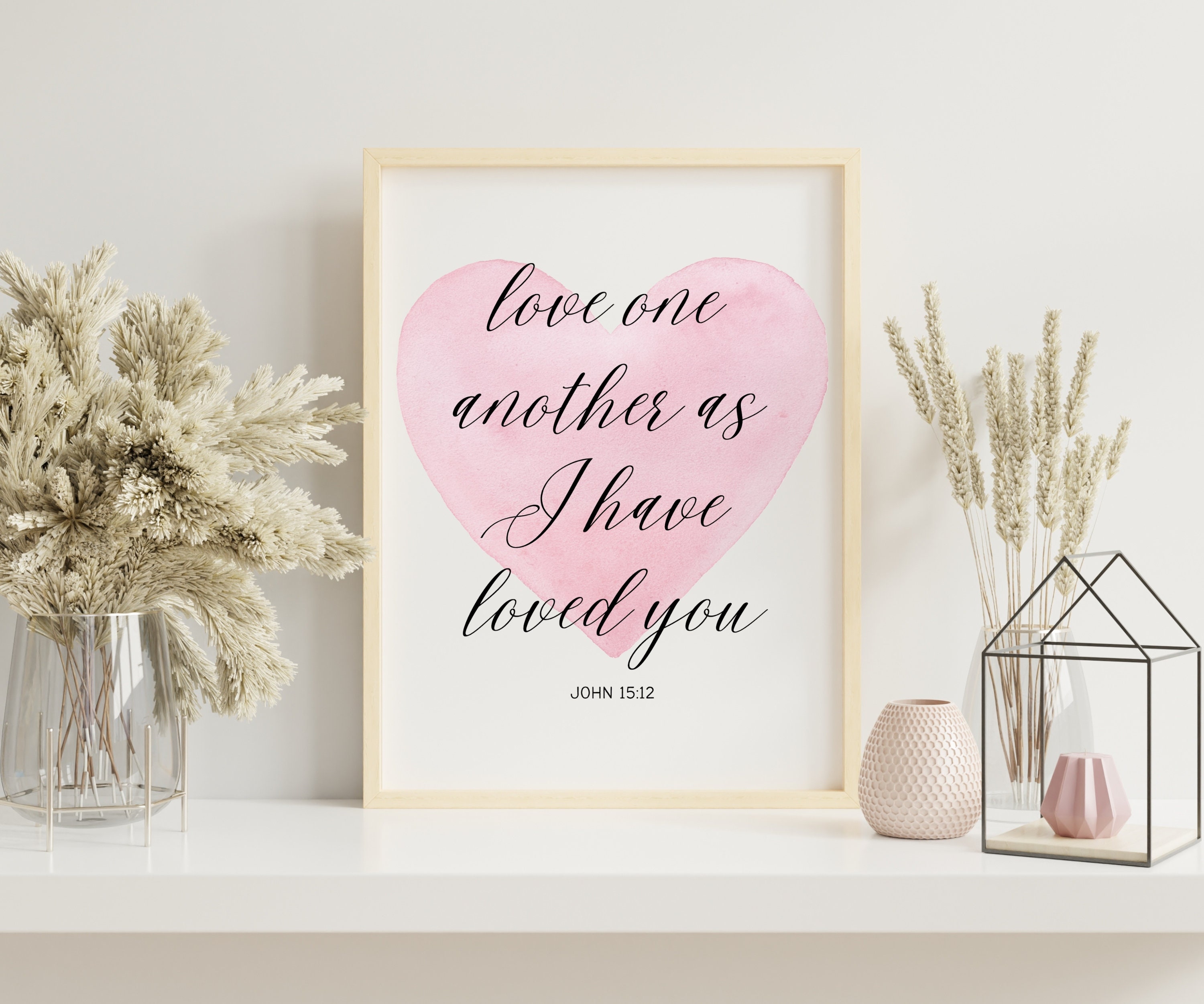 Love Bible Verse Printable, Valentine Scripture Wall Art Printable ...