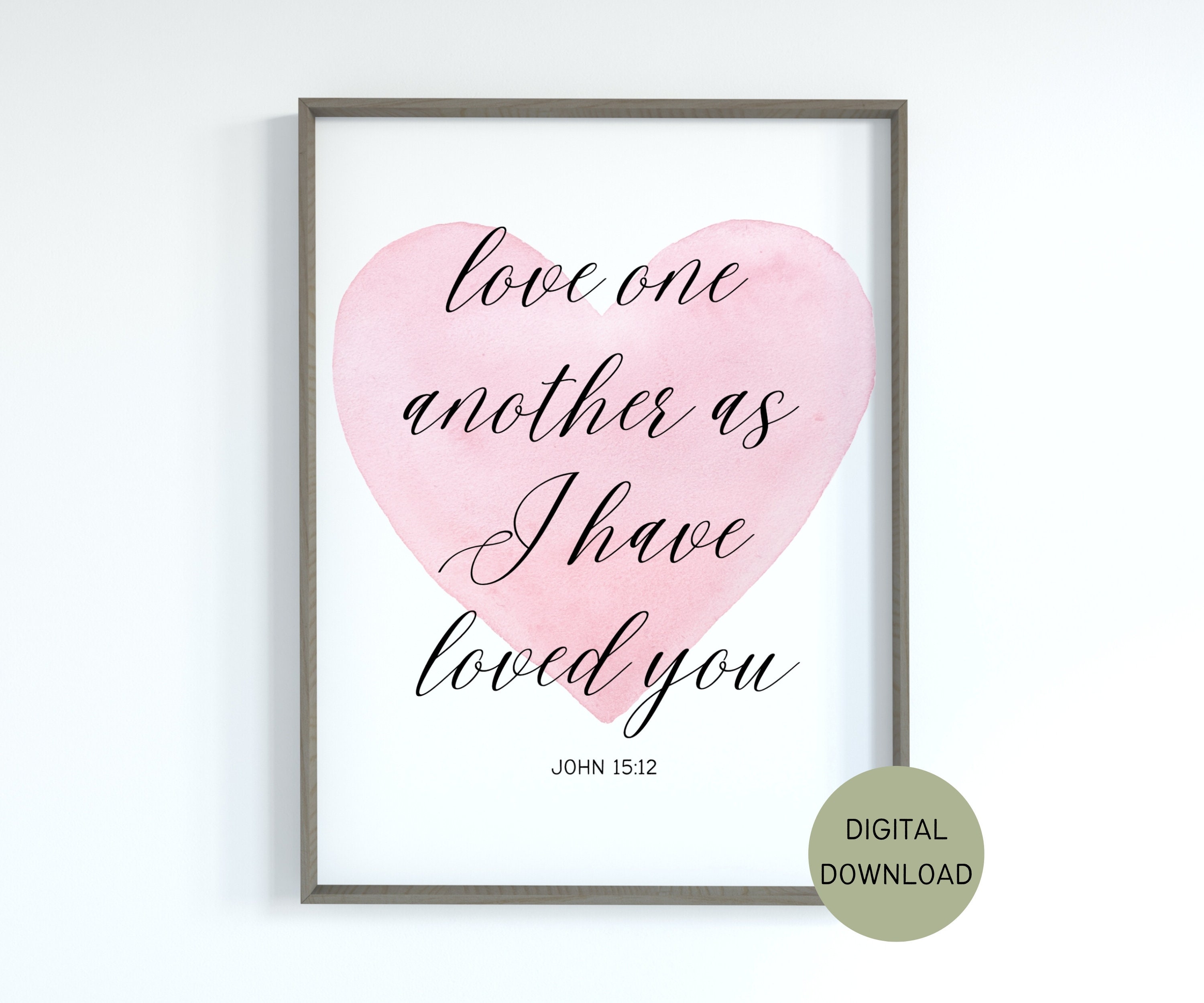 Love Bible Verse Printable, Valentine Scripture Wall Art Printable ...
