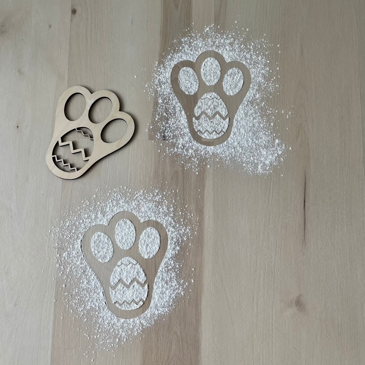 Easter Bunny Footprint Stencil - Etsy