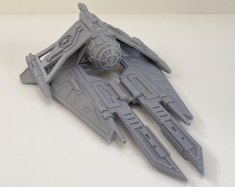 Black Ace TIE Interceptor Star Wars New Republic 3D Printed Vehicles
