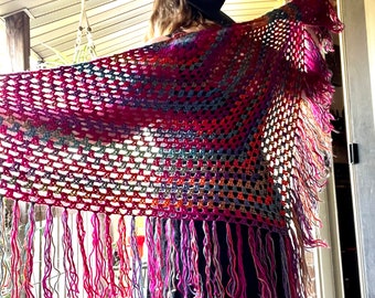 Rainbow shawl