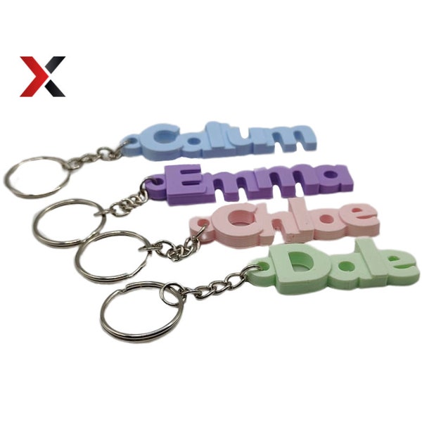Personalised Pastel Keyring | Stylish Custom Keychain | Party Bag Fillers | School Bag | Book Bag Tag | Stocking Fillers | Zipper Charm