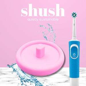 Electric Toothbrush Stand For Major Brand with Circle Drip Tray (Baby Pink, Single)