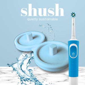 Electric Toothbrush Stand For Major Brand with Circle Drip Tray (Baby Blue, Double)