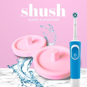 Electric Toothbrush Stand For Major Brand with Circle Drip Tray (Baby Pink, Double)