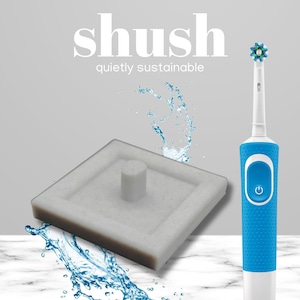 Electric Toothbrush Stand For Major Brand with Square Drip Tray (Marble, Single)