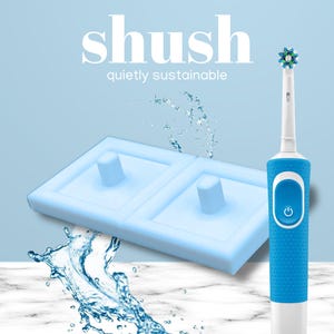 Electric Toothbrush Stand For Major Brand with Square Drip Tray (Baby Blue, Double)