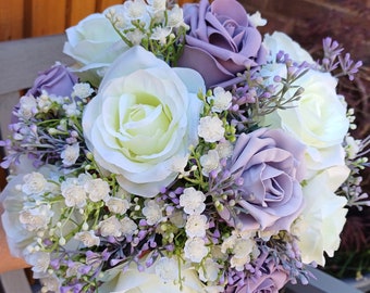 Lilac Mauve ivory Wedding Flowers