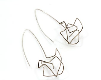 Sterling Earrings | 925 Sterling Silver | Twisted Wire 925 Silver Earrings | Silver Wire Earrings | Sterling Ear Wires | Jillian Earrings