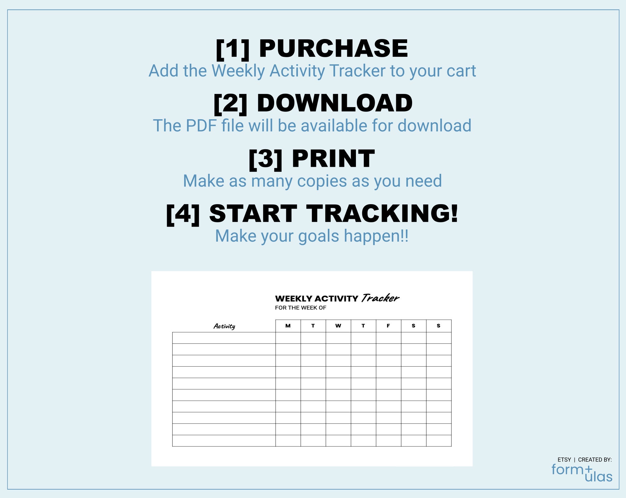 Activity Tracking Written Printable Weekly Activity Tracker, Daily Habit Tracking, Track Routines ...