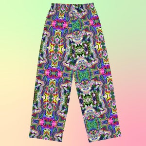 Cosmic Circuitry Unisex Wide-leg Pants | Psychedelic | Trippy
