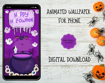Fondo de pantalla halloween - Etsy España Fondo de pantalla halloween - Etsy España
